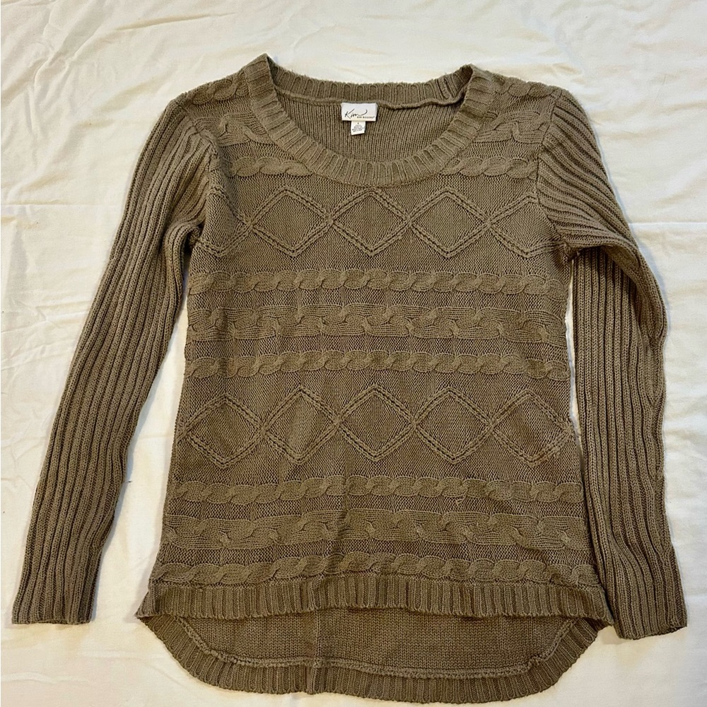 Cable Knit Sweater - Brown/ Coffee